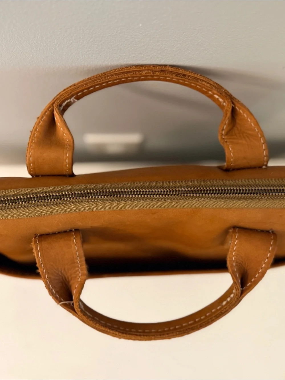 Vintage Tahoe Classics Brown Bag Company Cognac Leather Padded Laptop Bag